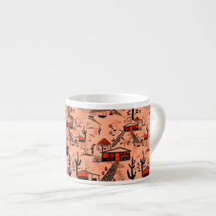 Tasse Expresso Paysage de sable désertique sans couture abrite no