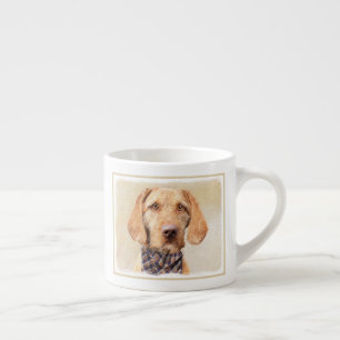 Tasse Expresso Peinture à poils durs Vizsla - Jolie Art Original