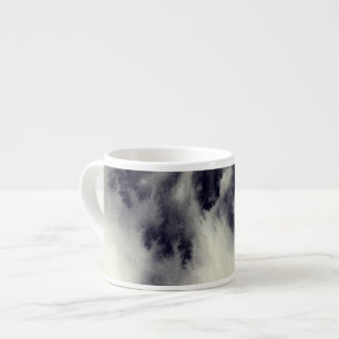 Tasse Expresso Peinture abstraite d'encre sur la texture de