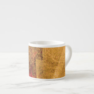 Tasse Expresso Peinture abstraite jaune rouge