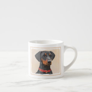 Tasse Expresso Peinture allemande Pinscher peinture art animal or