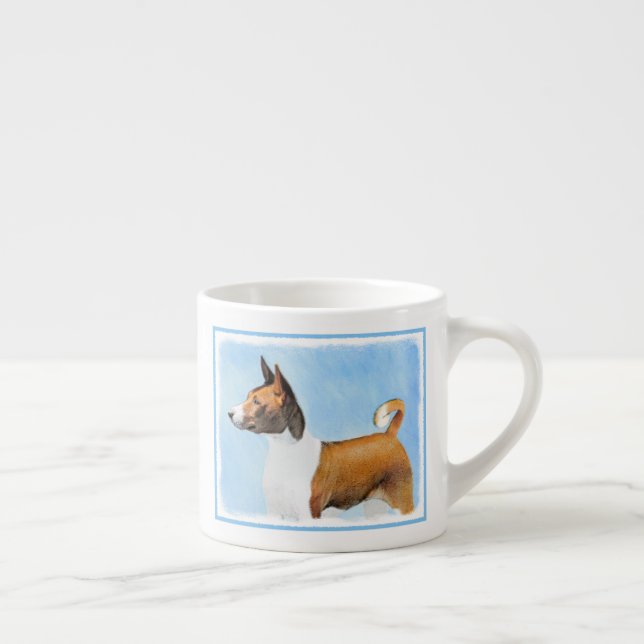 Tasse Expresso Peinture Basenji - Belle Art Original (Droite)