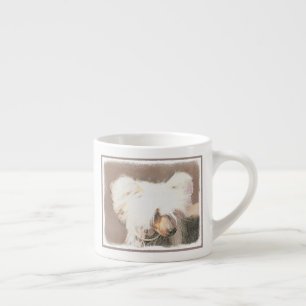 Tasse Expresso Peinture Chinoise sans cheveux peint art original 