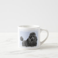 Peinture de caniche Miniature Jouet noir Art origi