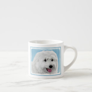 Tasse Expresso Peinture de chien des lowland polonais - Art du ch