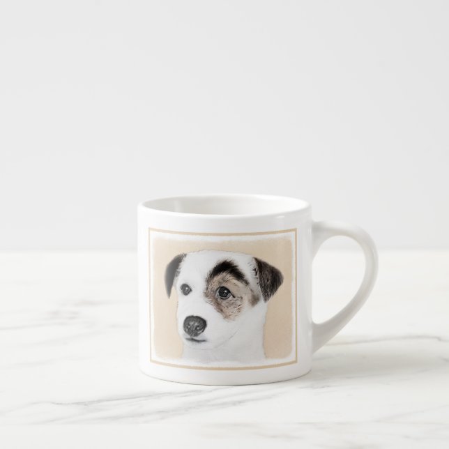Tasse Expresso Peinture de Jack Russell Terrier de pasteur - art (Droite)