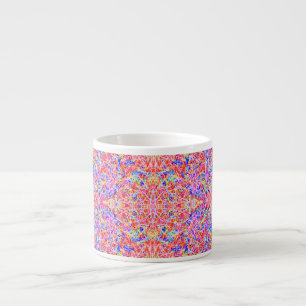 Tasse Expresso Peinture de lignes abstraites colorées mignonnes