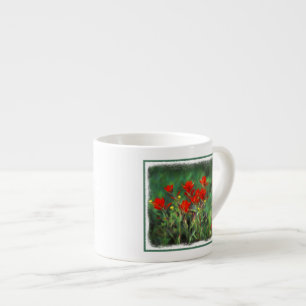 Tasse Expresso Peinture indienne de pinceau - Art Fleur original