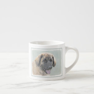 Tasse Expresso Peinture Leonberger - Joli art original chien