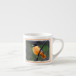 Tasse Expresso Peinture Oriole - Art Oiseau Original