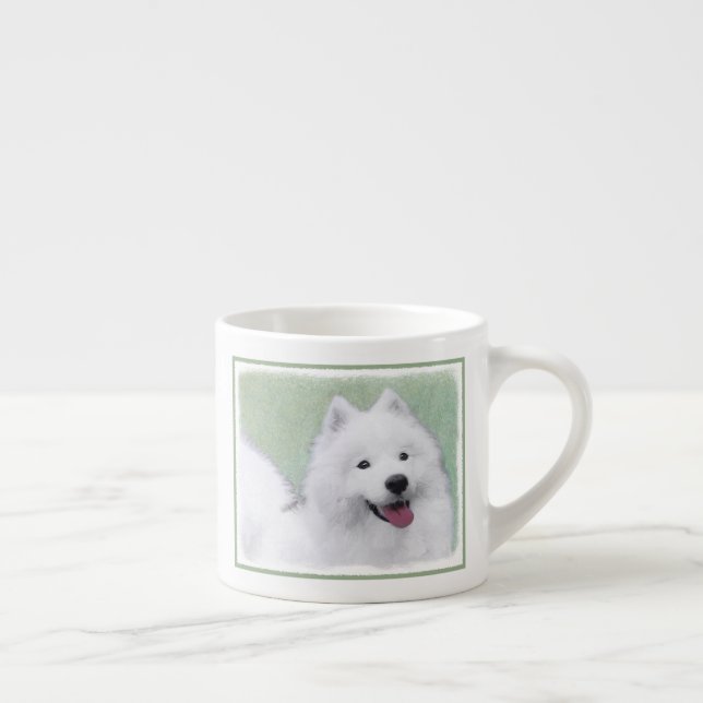 Tasse Expresso Peinture Samoyed - Cute Original Chien Art (Droite)