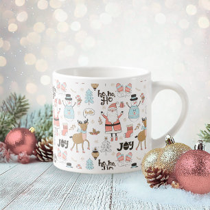 Tasse Expresso Père Noël, Snowman, Reindeer Motif ID559