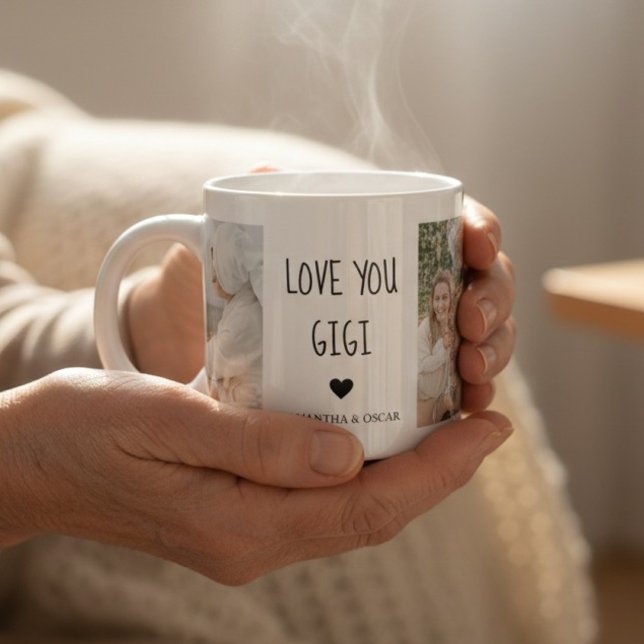 Tasse Expresso Personalized Love You Gigi Photo (Créateur téléchargé)