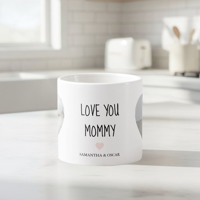 Tasse Expresso Personalized Love You Mommy | Custom Photo Gift (Créateur téléchargé)