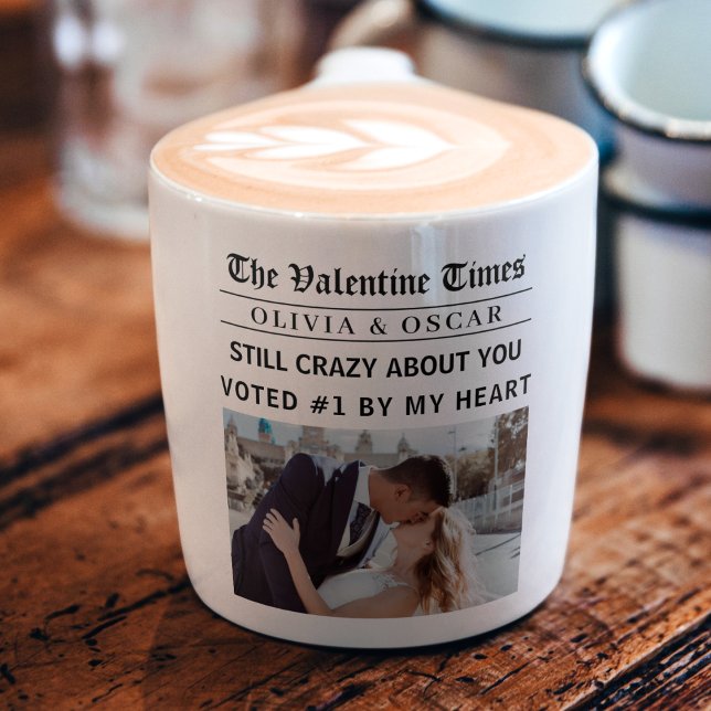 Tasse Expresso Personalized Valentine Newspaper  (Créateur téléchargé)
