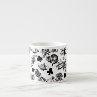 Tasse Expresso Personnages classiques d'Alice aux pays des mervei