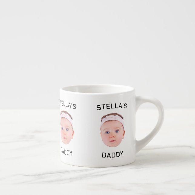Tasse Expresso Personnalisé Baby Face Photo Papa Cadeau (Droite)