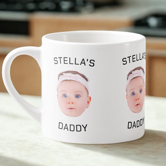 Tasse Expresso Personnalisé Baby Face Photo Papa Cadeau (Créateur téléchargé)