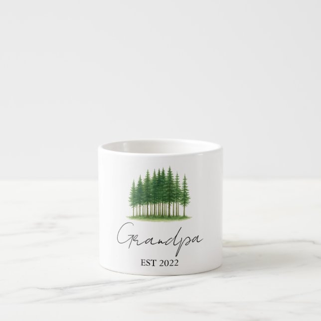 Tasse Expresso Personnalisé "Grandpa Est. [Année]" - (Devant)