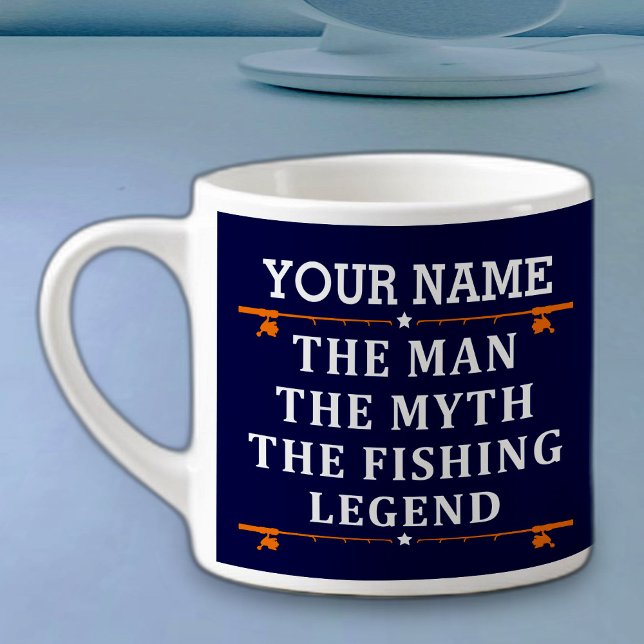 Tasse Expresso Personnalisé L'Homme Le Mythe La Légende De La Pêc (Créateur téléchargé)