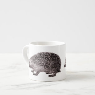 Tasse Expresso Petit hérisson adorable Hedgie de copie antique