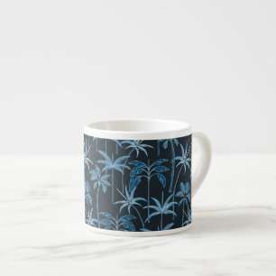 Tasse Expresso Petite Oasis : Palmier botanique fine ligne marine