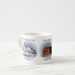 Tasse Expresso Phare de la rivière St. Marys & Bateau espresso mu