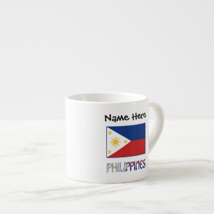 Tasse Expresso Philippines et drapeau philippin personnalisés 