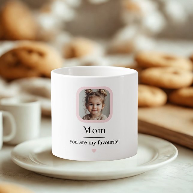 Tasse Expresso Photo Cadeau personnalisé de maman avec enfant (Créateur téléchargé)