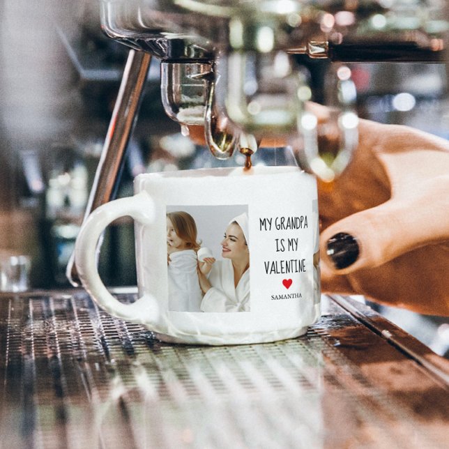 Tasse Expresso Photo Collage | Mon Grand-Père Est Mon Cadeau Vale (Créateur téléchargé)