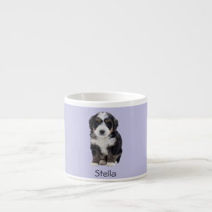 Tasse Expresso Photo de chien personnalisée - Misty Lilac avec no