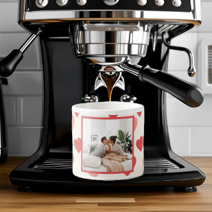 Tasse Expresso Photo de la Saint-Valentin personnalisée avec des 
