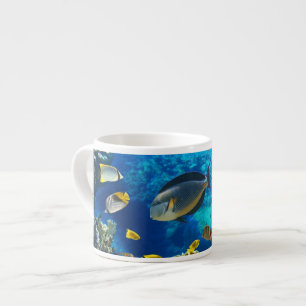 Tasse Expresso Photo d'un poisson tropical sur un récif coralien