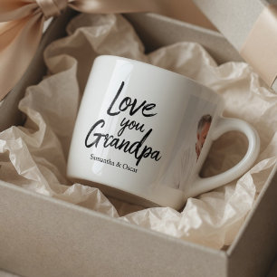 Tasse Expresso Photo personnalisé de Grand-Père   Cadeau personna