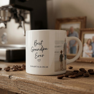Tasse Expresso Photo personnalisé Meilleur Grand-Père Ever