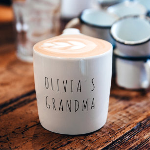 Tasse Expresso Photo personnalisée et nom pour le cadeau de grand