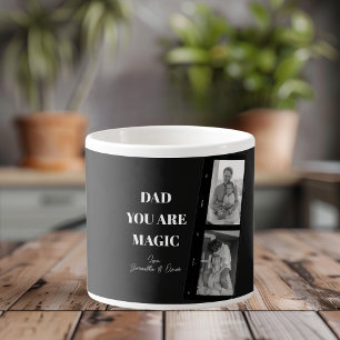Tasse Expresso Photo personnalisée 'Papa, tu es magique' Deux Pèr
