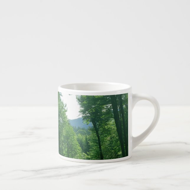 Tasse Expresso Photographie du paysage de la forêt verte (Droite)
