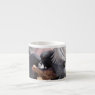Tasse Expresso Photos d'ailes colorées d'oiseaux de pigeon pour l
