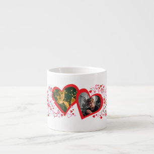Tasse Expresso Photos de coeur de café amoureux ou mariage