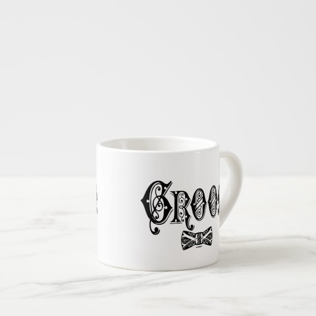 Tasse Expresso Pièce avec Cravate Bow Type noir (Devant droit)
