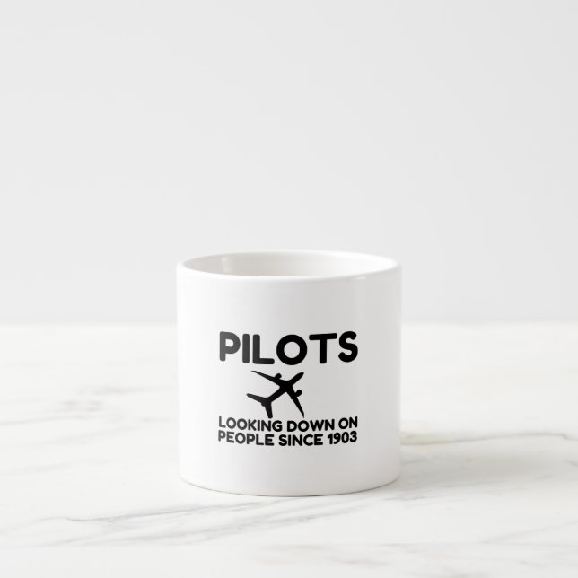 Tasse Expresso Pilotes qui regardent vers le bas (Devant)