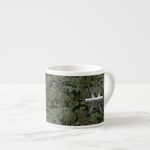 Tasse Expresso Pisces Zodiac Sign on Woodland Green Camion numéri