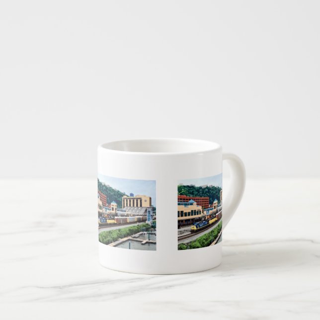 Tasse Expresso Pittsburgh PA - Train En Train À Destination De St (Devant droit)