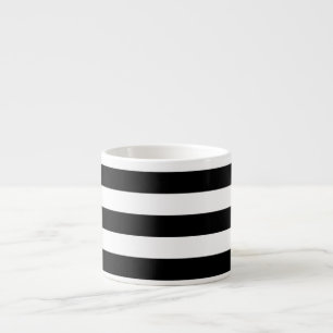 Tasse Expresso PixDezines bandes blanches réglables/diy couleur