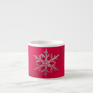 Tasse Expresso PixDezines Flocon de neige, Noël