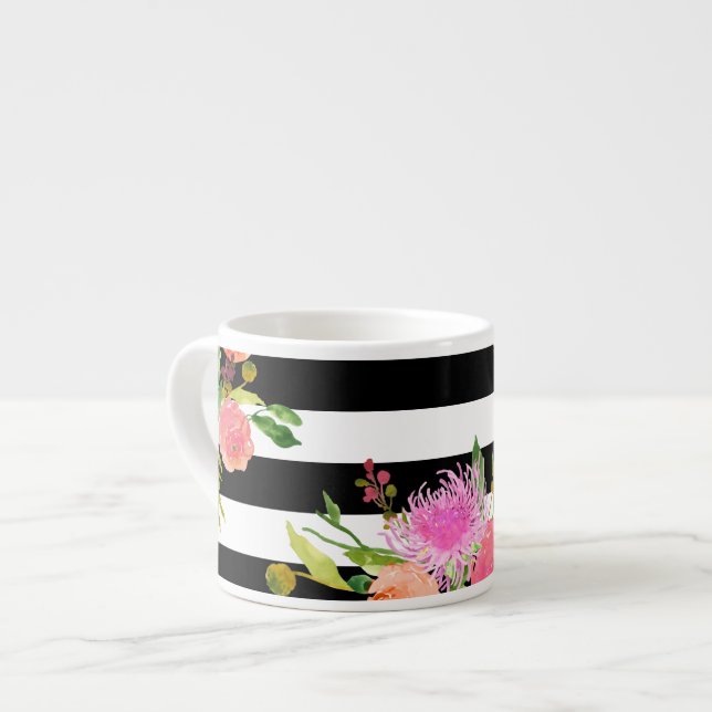Tasse Expresso PixDezines floral/watercolor/ranunculus (Devant gauche)