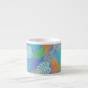Tasse Expresso PixDezines forêt tropicale/couleur de fond DIY