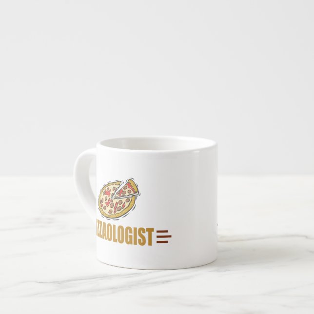Tasse Expresso Pizza drôle (Devant gauche)