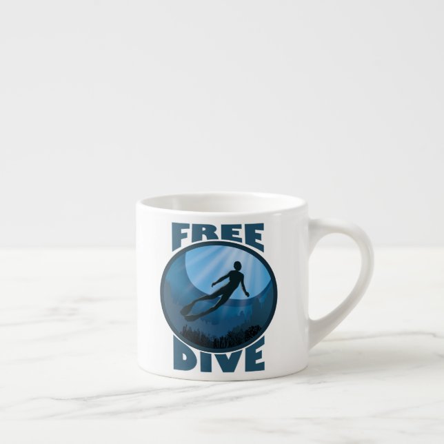 Tasse Expresso Plongée Libre - L'Océan Appelle Freediver (Droite)